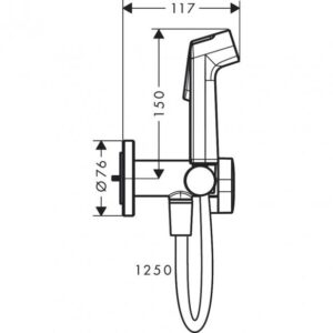 Bidė dušelio komplektas Hansgrohe 29232140 - Image 2
