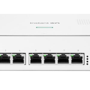 HPE Aruba Networking Networking Instant On Switch 8p Gigabit 2p SFP 1930 Valdomas L2/L3/L4 Gigabit Ethernet (10/100/1000) Maitinimas per Eternetą (PoE) 1U Balta