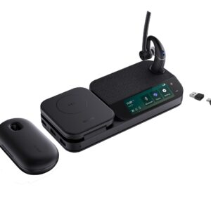 Yealink BH71 Workstation Pro USB-C/A Laisvų rankų įranga Bevielis Ausinės su kabliukais Biuras / skambučių centras C tipo USB Bluetooth Juoda