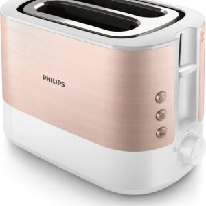 Philips Viva Collection HD2638/11 skrudintuvas 7 2 griežinėliai 950 W „Rose Gold“, Balta