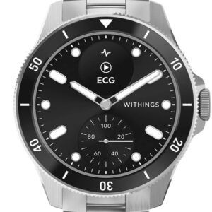 Withings ScanWatch Nova 1,6 cm (0.63") OLED 42 mm Hibridas Juoda, Nerūdijančiojo plieno GPS (palydovinis)