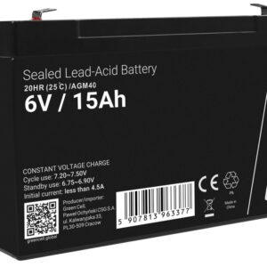 Green Cell AGM40 UPS akumuliatorius Rūgštinis akumuliatorius (VRLA) 6 V 15 Ah