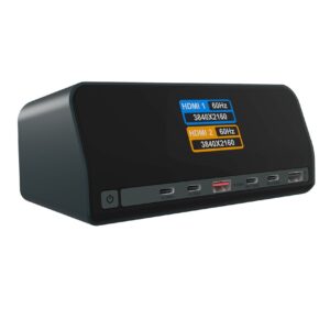 ICY BOX Heart Dock 2300 Vielinis USB 3.2 Gen 2 (3.1 Gen 2) Type-C Antracitas