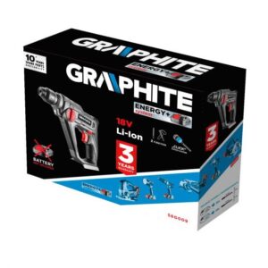 GRAPHITE 58G009 gręžiamasis perforatorius SDS Plus Energy+ 18 V 900 RPM - Image 2