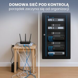 Extralink EX.14367 lentyna 18U Sieninis stovas Juoda