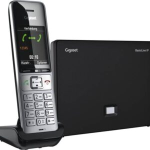 Gigaset BasicLine IP + COMFORT 500HX DECT telefonas Skambintojo ID Juoda, Sidabras - Image 2