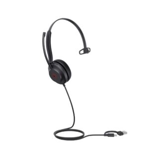 Yealink UH35 Mono Teams USB-C/A Laisvų rankų įranga Vielinis Su lankeliu Skambučiai / muzika USB Type-C / USB Type-A Juoda - Image 3