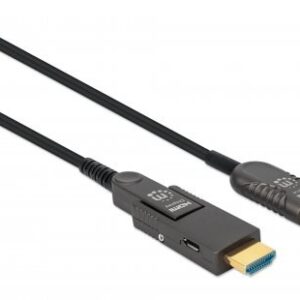 Manhattan 355537 HDMI kabelis 50 m HDMI A tipo (standartinis) HDMI D tipo (Mikro) Juoda - Image 2