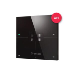 GRENTON SMART PANEL/ 4 TOUCH AREA/ OLED DISPLAY/ WI-FI/ BLACK GLASS FRONT - Image 1