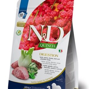 FARMINA N&D Quinoa Digestion Adult Medium Maxi Lamb sausas ėdalas šunims - 7 kg.