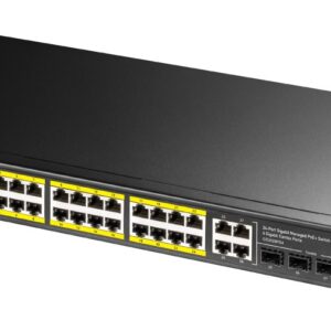 Cudy GS2028PS4 Valdomas L2 Gigabit Ethernet (10/100/1000) Maitinimas per Eternetą (PoE) 1U Juoda - Image 2