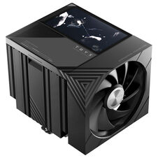 TRYX TURRIS T620 CPU Air Cooler, Dual-Tower, with 5-Inch Display - 120mm, Black
