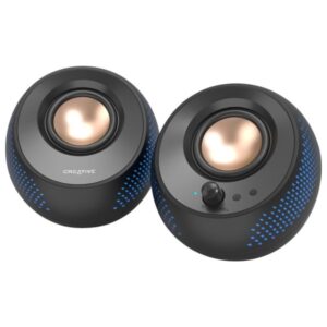 Creative Computer Speakers 2.0 Pebble X juodos spalvos USB-C with RGB Backlight - Image 2