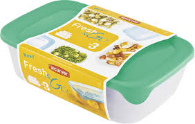 CURVER MAISTO DĖŽUTĖ FRESH&GO 0,25L KVADRATINĖ ŽALIA