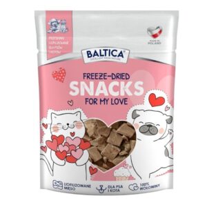 BALTICA Freeze-Dried Snacks For My Love liofilizuotos jautienos širdys - skanėstas šunims ir katėms - 10 g