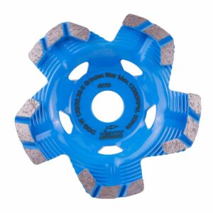 DISTAR DEIMANTINIS ŠLIFAVIMO DISKAS BETONUI, PUODELIO FORMOS, GRINDEX STAR 125 x 22,23mm