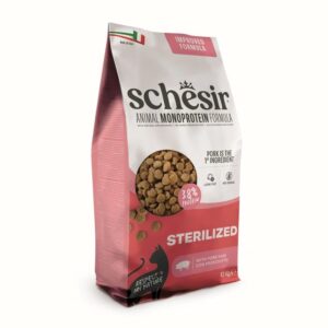 SCHESIR Animal Mono Protein Formula Sterilized pork ham – sausas pašaras katei – 10 kg - Image 3