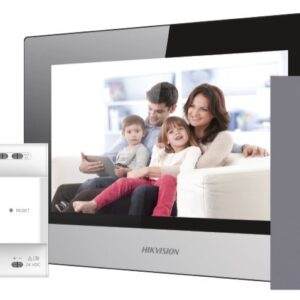 Hikvision DS-KIS702Y-P vaizdo telefonspynės sistema 2 MP 17,8 cm (7") Juoda, Pilka, Balta