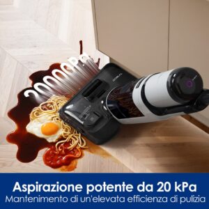 Tineco FloorOne i5 Stretch PLUS Vertikalus dulkių siurblys Baterija Sausas ir drėgnas Bemaišis 210 W Pilka 2,5 Ah - Image 3