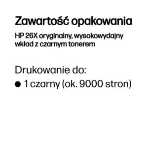 HP 26X High Yield Black Original LaserJet Toner Cartridge - Image 3