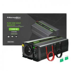 Qoltec Monolith maitinimo adapteris / inverteris Automatinis 1200 W Juoda - Image 2