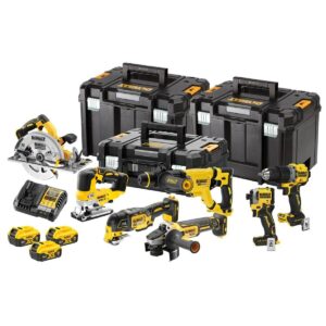 DEWALT KOMPLEKTAS COMBO 18V DCK706P3T (DCD805, DCF850, DCS355, DCH263, DCG405, DCS572, DCS334) 3x5,0Ah 3xTSTAK