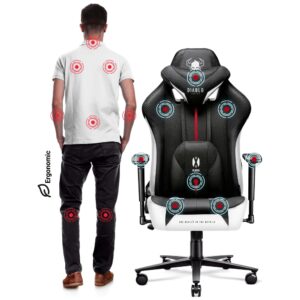 Žaidimų kėdė Diablo Chairs X-Player 2.0 King Size baltos spalvos-juodos spalvos - Image 6