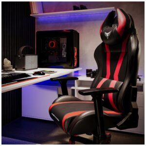 Žaidimų kėdė Diablo Chairs X-Horn 2.0 Normal Size juodos spalvos-raudonos spalvos - Image 7