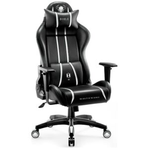 Žaidimų kėdė Diablo Chairs X-One 2.0 Normal Size juodos spalvos-baltos spalvos