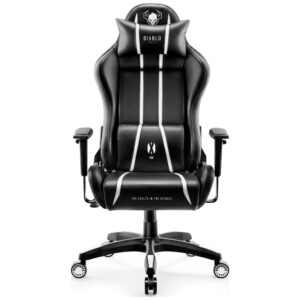 Žaidimų kėdė Diablo Chairs X-One 2.0 Normal Size juodos spalvos-baltos spalvos - Image 2