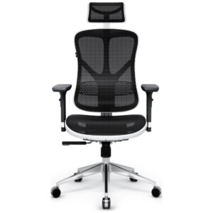 Ergonominė kėdė Diablo Chairs V-Basic baltos spalvos-juodos spalvos - Image 2