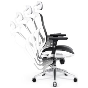 Ergonominė kėdė Diablo Chairs V-Basic baltos spalvos-juodos spalvos - Image 4