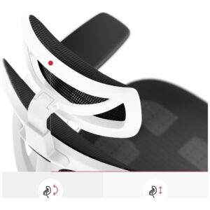 Ergonominė kėdė Diablo Chairs V-Basic baltos spalvos-juodos spalvos - Image 6