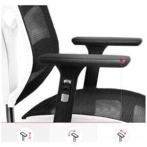 Ergonominė kėdė Diablo Chairs V-Basic baltos spalvos-juodos spalvos - Image 7