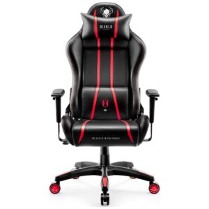 Žaidimų kėdė Diablo Chairs X-One 2.0 King Size juodos spalvos-raudonos spalvos - Image 2