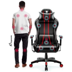 Žaidimų kėdė Diablo Chairs X-One 2.0 King Size juodos spalvos-raudonos spalvos - Image 7