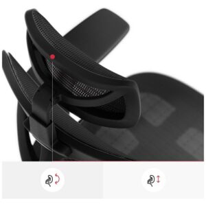 Ergonominė kėdė Diablo Chairs V-Basic juodos spalvos - Image 4