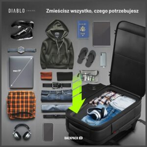 Daugiafunkcinė vakuuminė kuprinė Diablo Chairs Backpack Air juodos spalvos - Image 10