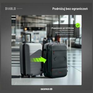 Daugiafunkcinė vakuuminė kuprinė Diablo Chairs Backpack Air juodos spalvos - Image 6