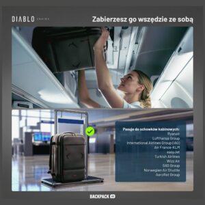 Daugiafunkcinė vakuuminė kuprinė Diablo Chairs Backpack Air juodos spalvos - Image 8