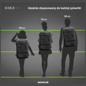 Daugiafunkcinė vakuuminė kuprinė Diablo Chairs Backpack Air juodos spalvos - Image 9