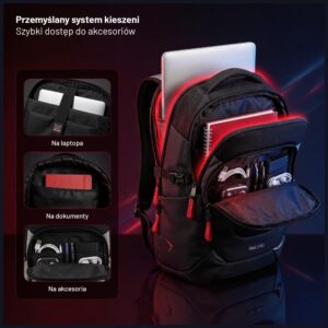Diablo Chairs Prime daugiafunkcinė kompiuterio kuprinė juodos spalvos - Image 3
