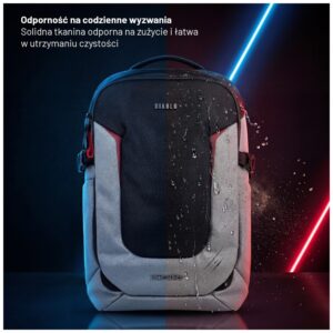 Diablo Chairs Prime daugiafunkcinė kompiuterio kuprinė juodos ir pilkos spalvos - Image 9