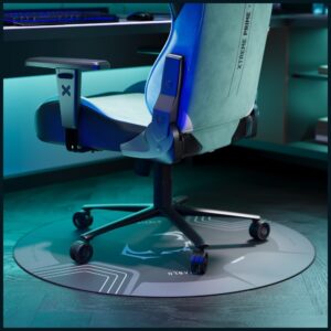 Diablo Chairs neslystantis žaidimų kėdės kilimėlis juodos ir pilkos spalvos - Image 9