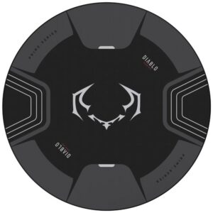 Diablo Chairs neslystantis žaidimų kėdės kilimėlis juodos ir pilkos spalvos