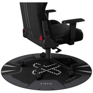 Diablo Chairs neslystantis žaidimų kėdės kilimėlis juodos ir baltos spalvos - Image 2