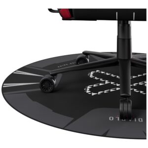 Diablo Chairs neslystantis žaidimų kėdės kilimėlis juodos ir baltos spalvos - Image 4