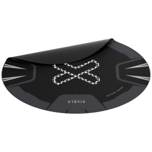Diablo Chairs neslystantis žaidimų kėdės kilimėlis juodos ir baltos spalvos - Image 6