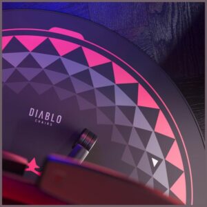 Diablo Chairs neslystantis žaidimų kėdės kilimėlis juodos ir raudonos spalvos - Image 10