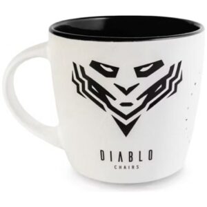 Diablo Chairs puodelis baltos spalvos ir juodos spalvos - Image 1